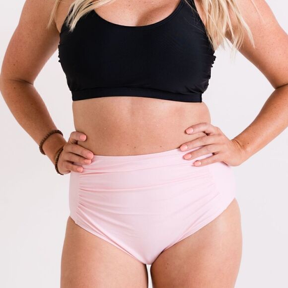 NWT 2XL High Waist Ruched Full Coverage Swimsuit Bottom - Picture 5 of 14